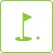 Golfer practicing on putting green at Smashing Golf